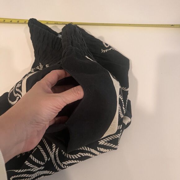 Women's ANTHROPOLOGIE Black Linen Blend Somerset Wide Leg Crop Pants Size Medium - Picture 9 of 11